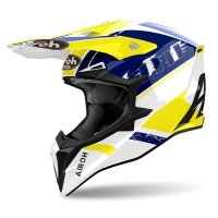 AIROH KASK OFF-ROAD WRAAAP FEEL YELLOW/BLUE GLOSS