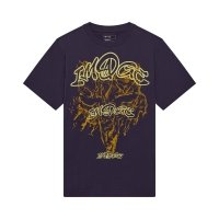 T-Shirt FOX Image Print Plum Oversized Perfect