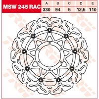TRW Tarcza hamulcowa TRW MSW245RAC HONDA Fireblade TRW Tarcza hamulcowa TRW MSW245RAC HONDA Fireblade