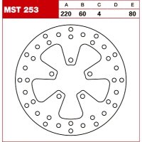 TRW Tarcza hamulcowa MST253 APRILIA DERBI RAMBLA 1 TRW Tarcza hamulcowa MST253 APRILIA DERBI RAMBLA 1