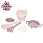 Różana Wata Cukrowa Zestaw do piasku 6 el. WADER 41104