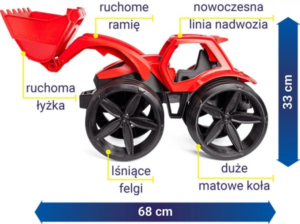 Spychacz MAXIMUS Wader 64500 -czerwony
