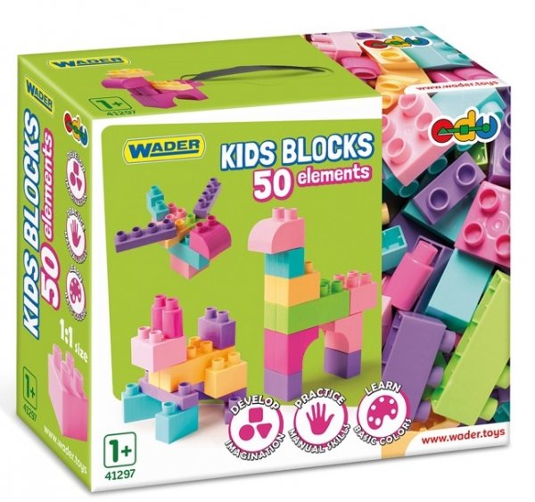  Kids Blocks Pink klocki 50 el. Wader 41297