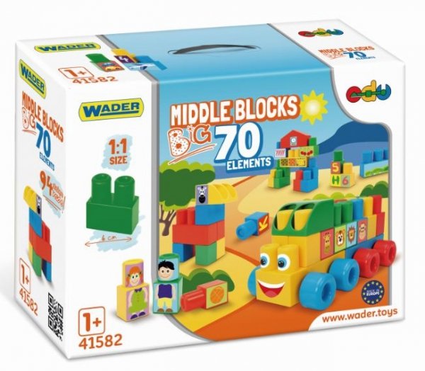  Klocki Middle Blocks big - 70el. WADER 41582