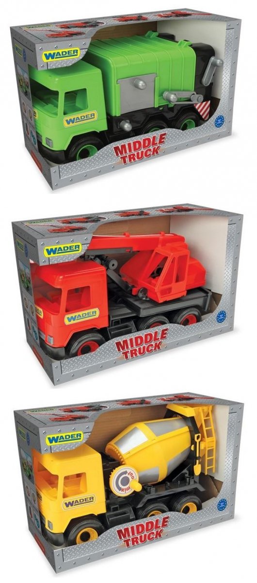  Middle Truck dźwig yellow w kartonie Wader 32122