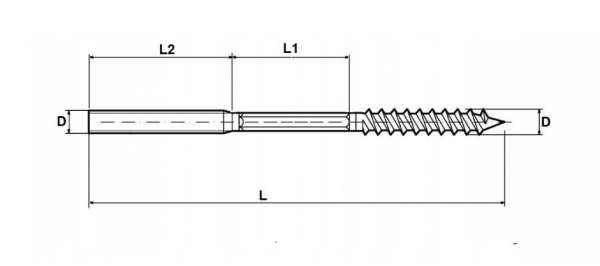 ŚRUBA DWUGWINT  8X250 TORX OP.50 SZT