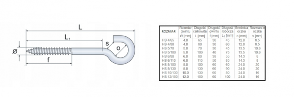 HAK SUFITOWY FI 5 X 70 drewno  OP. 200 SZT.