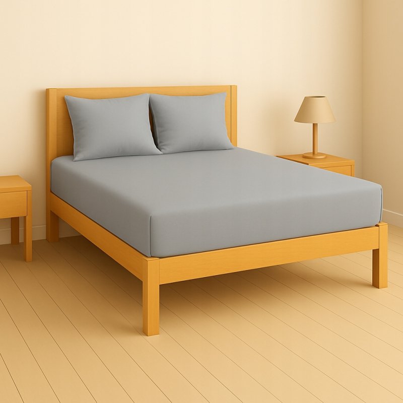 PRZEŚCIERADŁO Z GUMKĄ 90x200 SZARY MATERAC ZAKŁADKA DO 25 CM