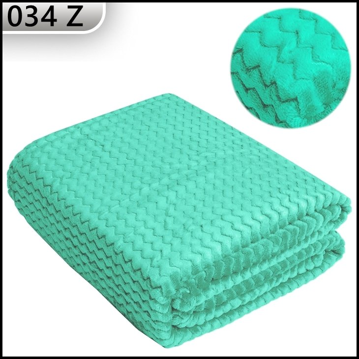 KOC Z MIKROFIBRY 200x220 NARZUTA  ZYGZAK