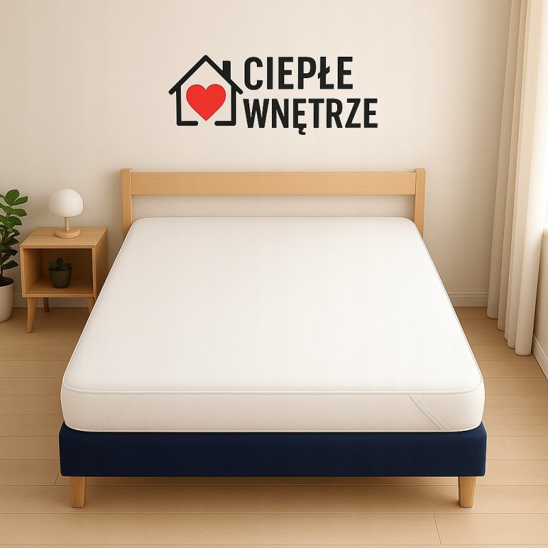 Ochraniacz na materac 90x200 BAWEŁNA WODOODPORNY 90C topper Z GUMKĄ POLSKI