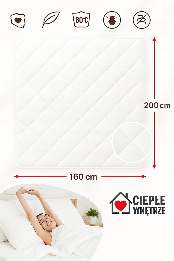 KOŁDRA - 160x200 CAŁOROCZNA 300G MIKROFIBRA