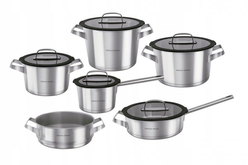 Zestaw garnków GÖTZE & JENSEN Denver CS701 11 elementów komplet