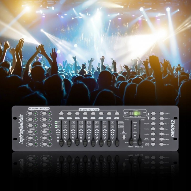 Sterownik suwakowy LIGHT4ME DMX 192 MKII mikser świetlny kontroler