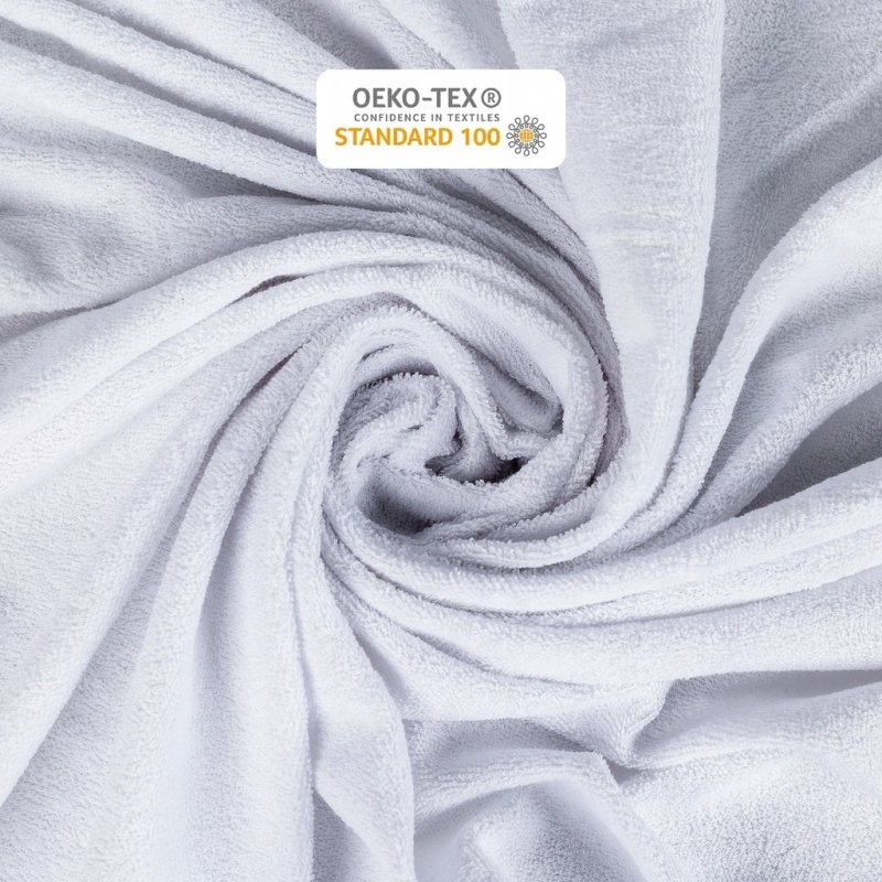 Prześcieradło Frotte z Gumką 90x200 Gruba Bawełna 200g Bok 30 cm biały