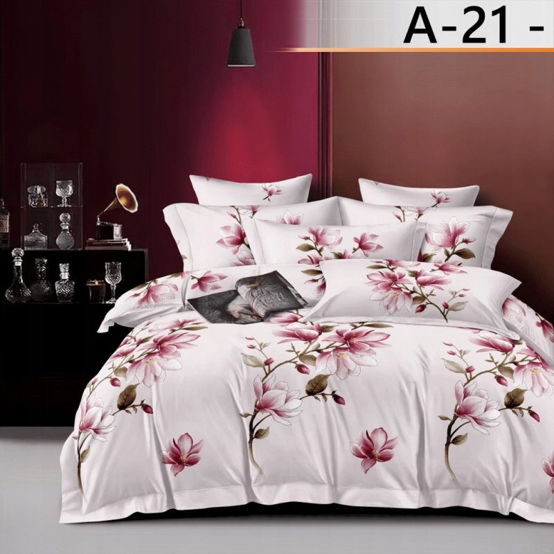 POŚCIEL 160x200 BAWEŁNA KOMPLET POŚCIELI + 2 POSZEWKI + PRZEŚCIERADŁO A-21