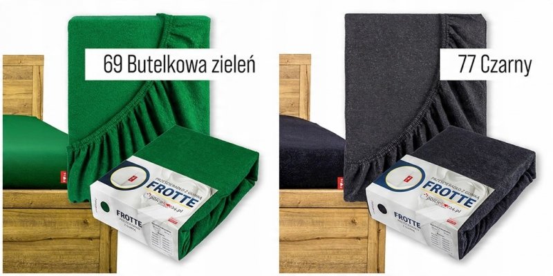 Prześcieradło FROTTE z Gumką 90x200 Bawełna Czesana Bok 30 cm Różne Kolory (WYBIERZ)