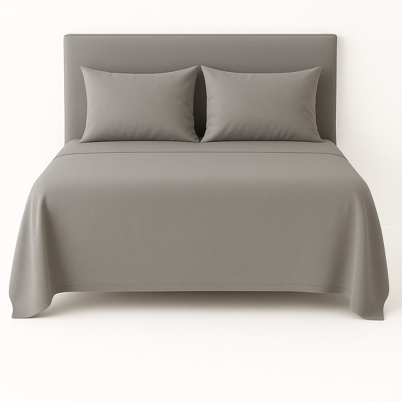 PRZEŚCIERADŁO FLANELOWE 160×200 100% BAWEŁNA POLSKA JAKOŚĆ KOLOR SZARY