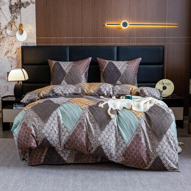 POŚCIEL 200x220 BAWEŁNA KOMPLET POŚCIELI BAWEŁNIANEJ + 2 POSZEWKI A-3107