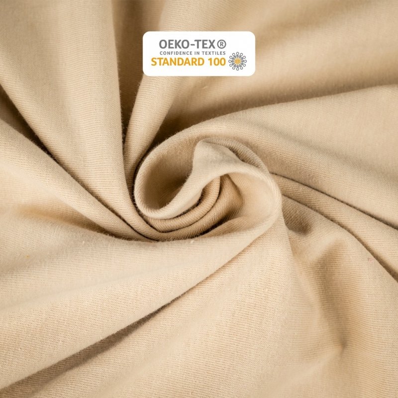 Prześcieradło Jersey z Gumką 80x200 Gruba Bawełna Bok 30 cm beżowy