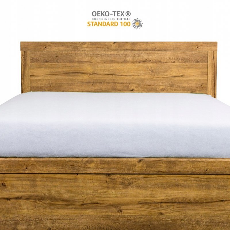 Prześcieradło Frotte z Gumką 80x200 Gruba Bawełna 200g Bok 30 cm biały