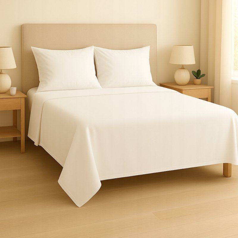 PRZEŚCIERADŁO FLANELOWE 160×200 100% BAWEŁNA POLSKA JAKOŚĆ KOLOR BIAŁY