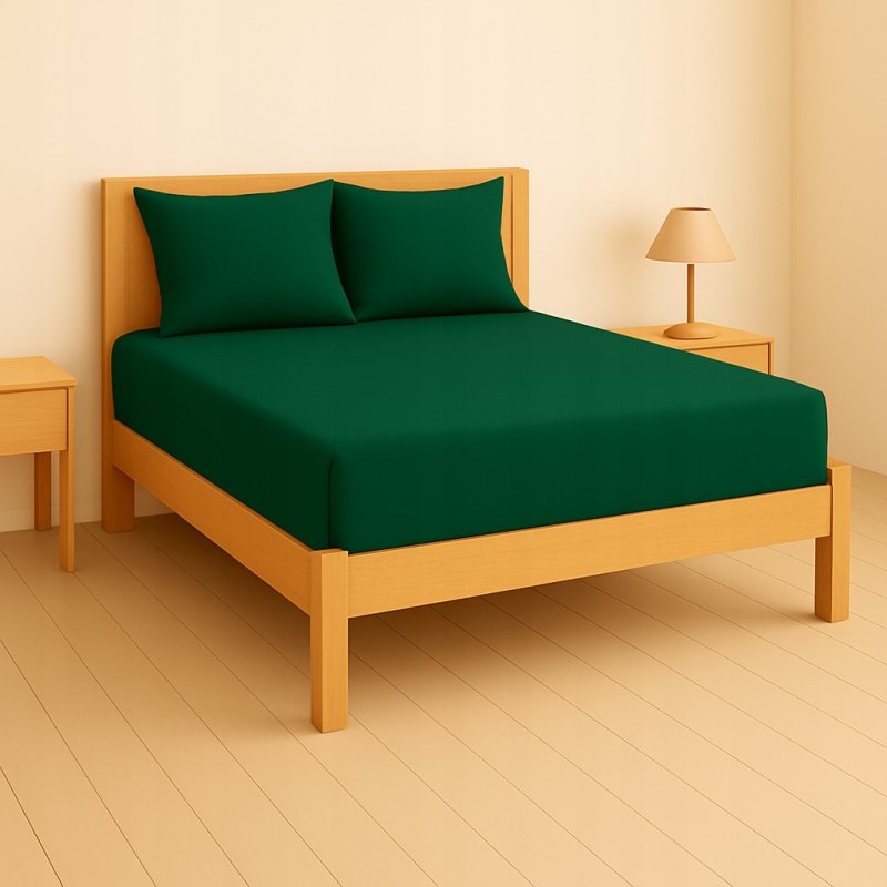 PRZEŚCIERADŁO Z GUMKĄ 80x200 BUTELKOWA ZIELEŃ MATERAC ZAKŁADKA DO 25 CM