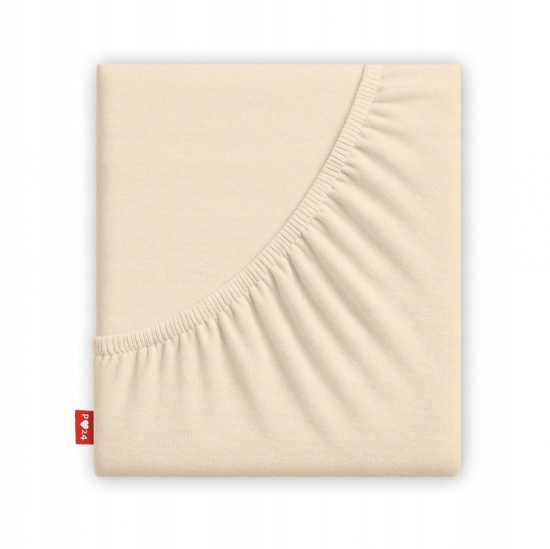 Prześcieradło 100x200 z Gumką GRUBA Bawełna Premium Bok 30 cm Kość słoniowa