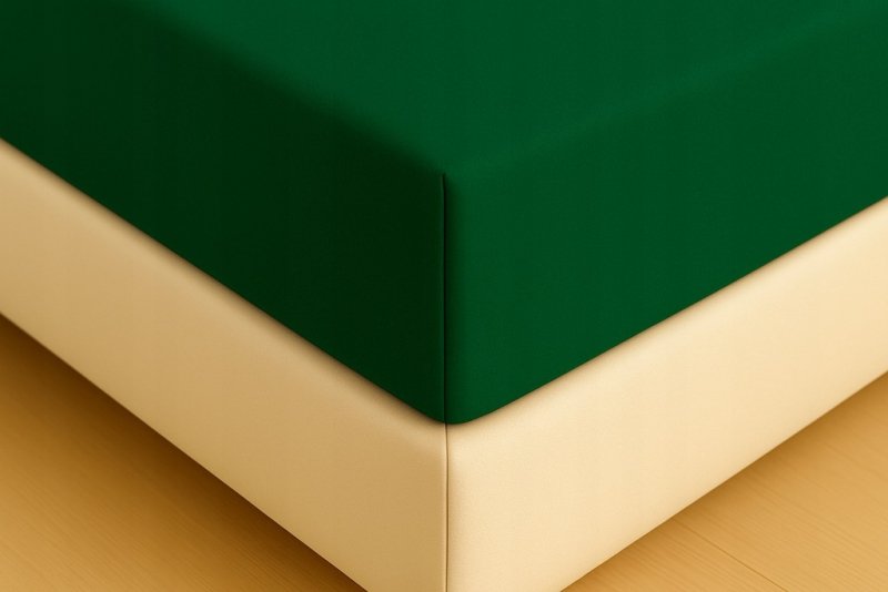 PRZEŚCIERADŁO Z GUMKĄ 180x200 BUTELKOWA ZIELEŃ MATERAC ZAKŁADKA DO 25 CM