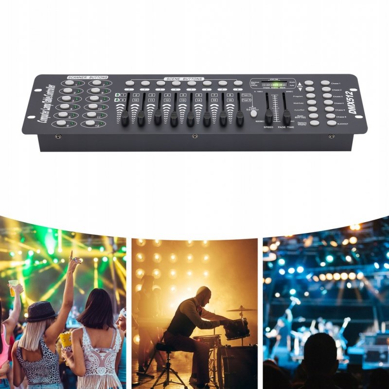 Sterownik suwakowy LIGHT4ME DMX 192 MKII mikser świetlny kontroler