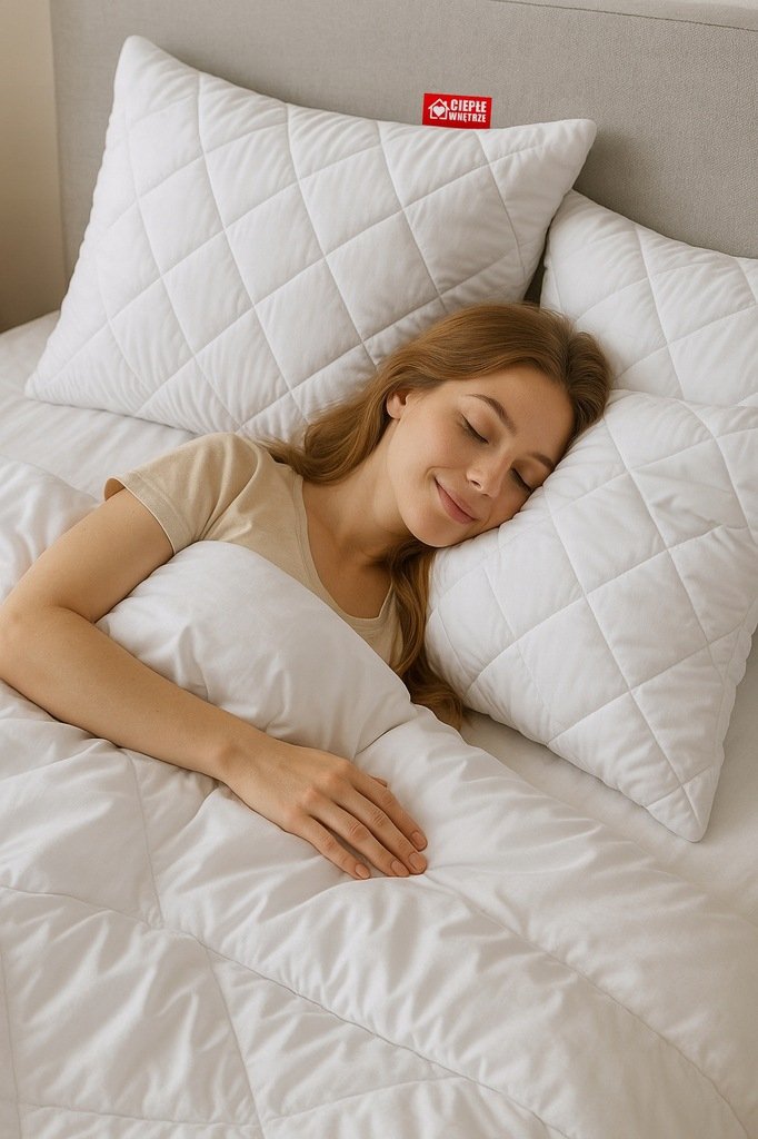 ZESTAW KOŁDRA 140x200 + 2x PODUSZKA 70x80 + 2x JAŚKI KOMPLET ANTYALERGICZNY