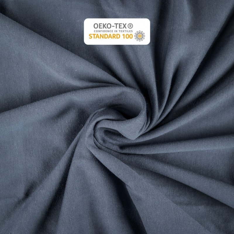 Prześcieradło 80x200 z Gumką GRUBA Bawełna Premium Bok 30 cm Popiel ciemny