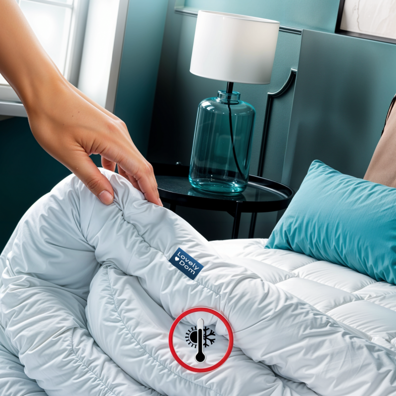 ZESTAW: KOŁDRA 160x200 MIKROFIBRA CAŁOROCZNA KOMA MEDIC LINE + 2 PODUSZKI 70x80