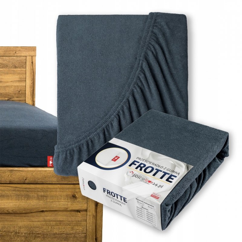 Prześcieradło FROTTE z Gumką 220x240 Bawełna Czesana Bok 30 cm Różne Kolory (WYBIERZ)
