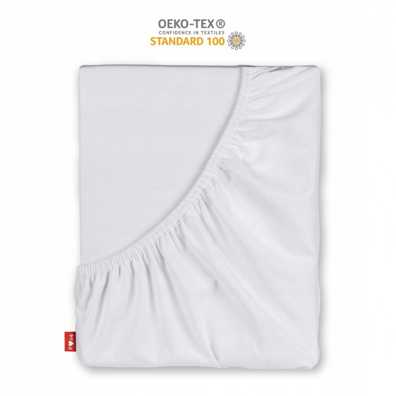 Prześcieradło Jersey z Gumką 100x200 Gruba Bawełna Czesana Bok 30 cm biały