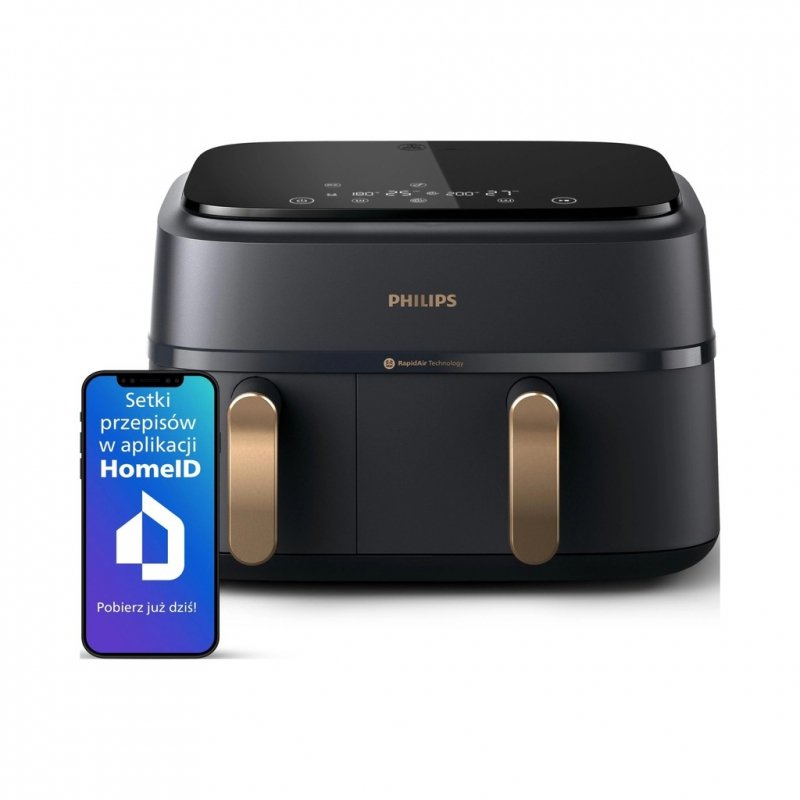 Frytkownica beztłuszczowa Philips Ovi Dual Basket 2750 W 9 l 2 szuflady