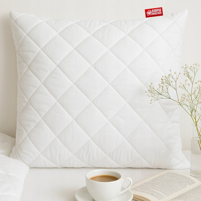 2x Gruba Poduszka 50x50 Mikrofibra z Zamkiem