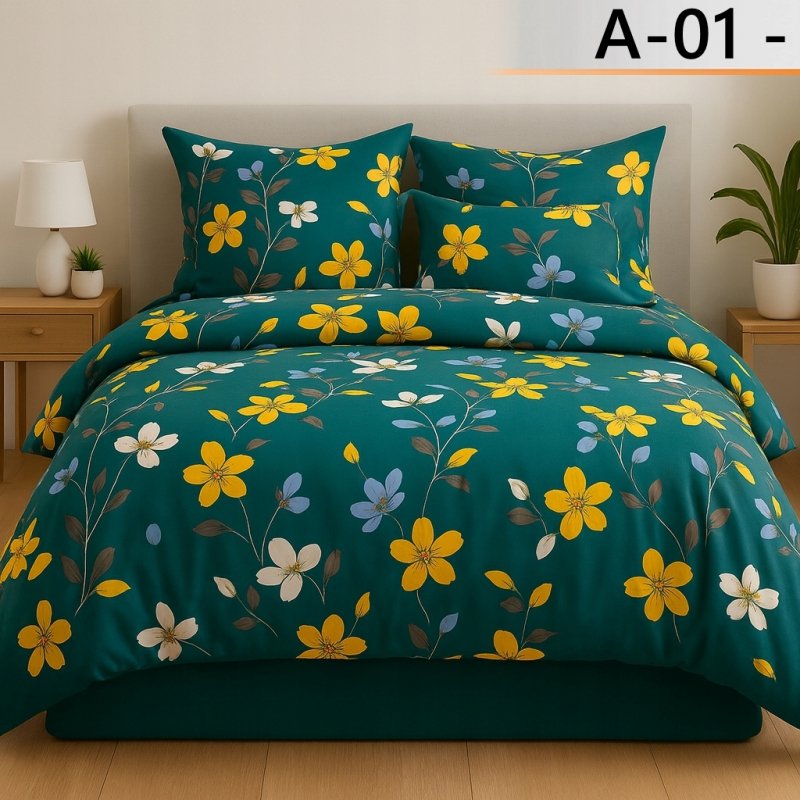 POŚCIEL 160x200 BAWEŁNA KOMPLET POŚCIELI BAWEŁNIANEJ + 2 POSZEWKI WZÓR A-01