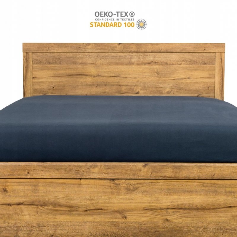 Prześcieradło 200x200 z Gumką GRUBA Bawełna Premium Bok 30 cm Popiel ciemny