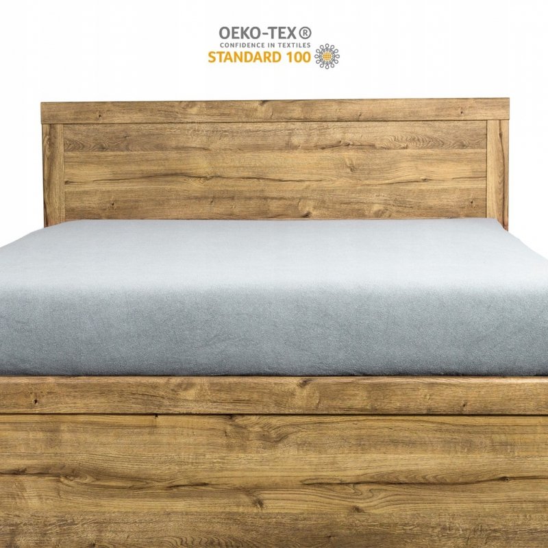 Prześcieradło Frotte z Gumką 160X200 Gruba Bawełna 200g Bok 30 cm popielaty