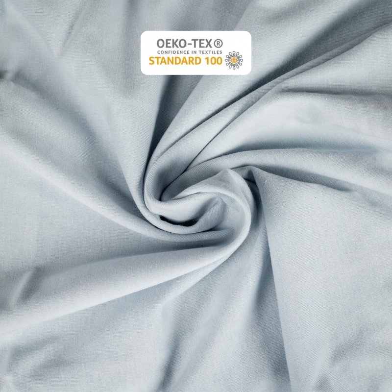 Prześcieradło Jersey z Gumką 220x240 Gruba Bawełna Bok 30 cm popielaty
