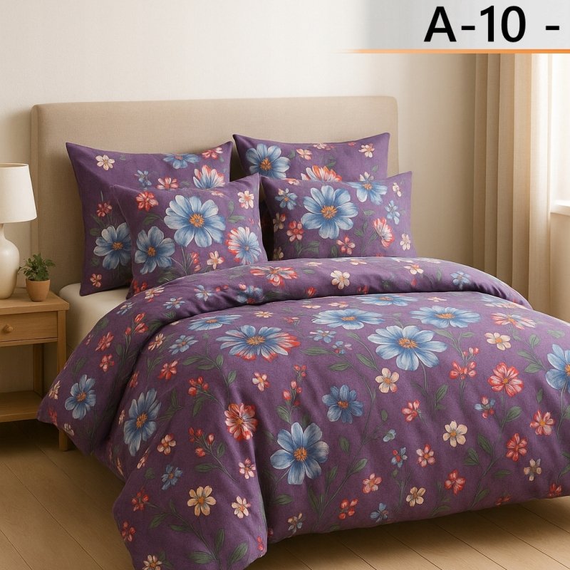 POŚCIEL 200x220 BAWEŁNA KOMPLET POŚCIELI + 2 POSZEWKI + PRZEŚCIERADŁO A-10