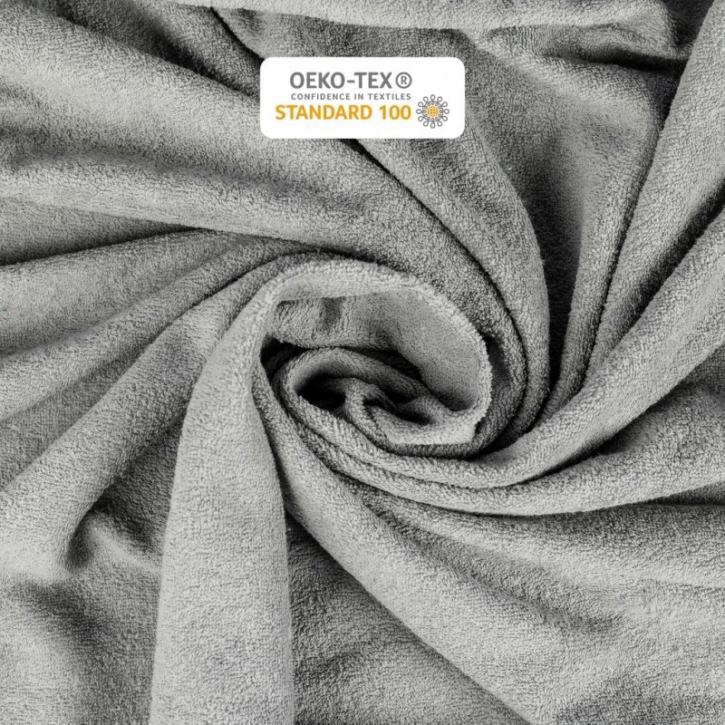 Prześcieradło Frotte z Gumką 100x200 Gruba Bawełna 200g Bok 30 cm stalowy