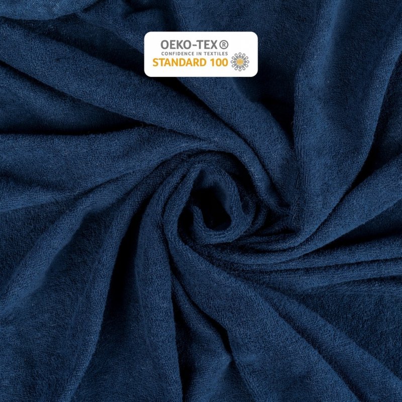 Prześcieradło Frotte z Gumką 100x200 Gruba Bawełna 200g Bok 30 cm granatowy