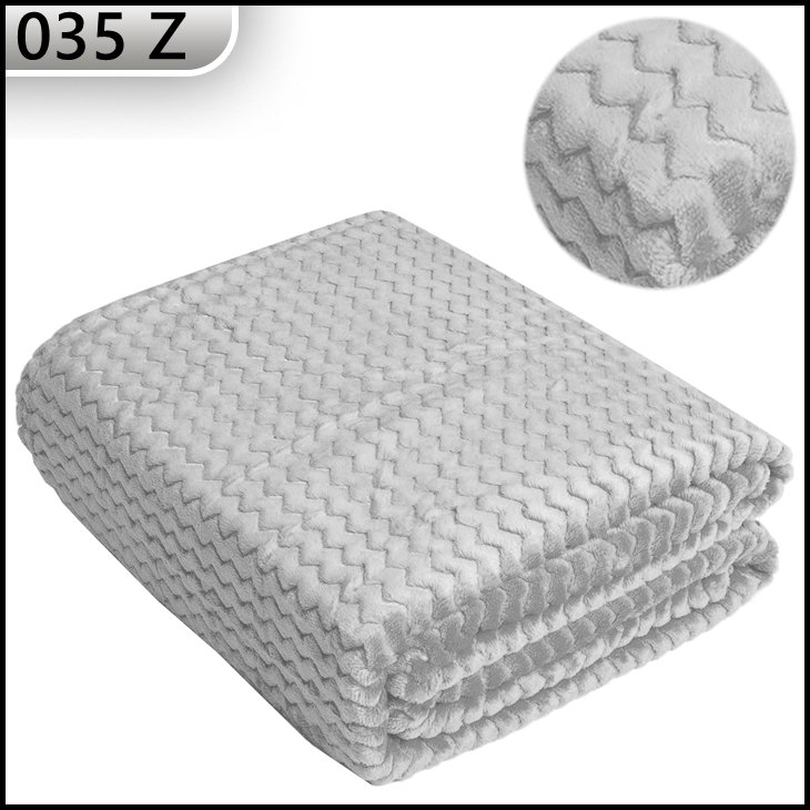 KOC Z MIKROFIBRY 200x220 NARZUTA  ZYGZAK