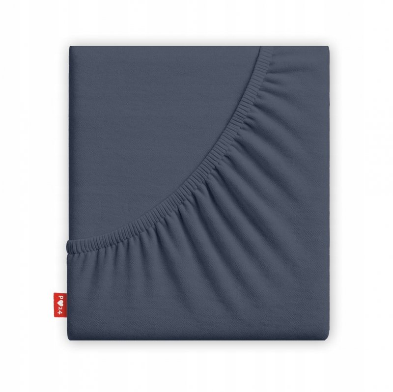 Prześcieradło 220x240 z Gumką GRUBA Bawełna Premium Bok 30 cm Popiel ciemny
