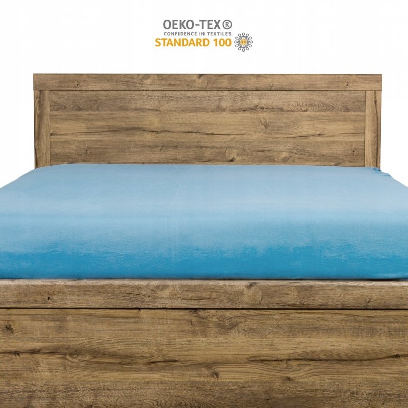 Prześcieradło 140x200 z Gumką GRUBA Bawełna Premium Bok 30 cm Błękitny