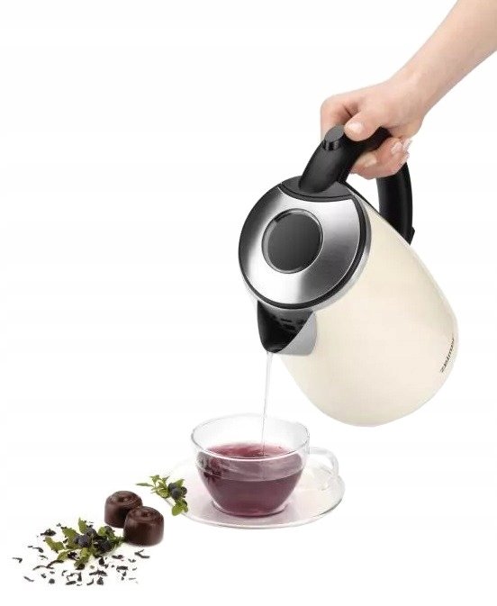 Czajnik elektryczny Zelmer ZCK1274E 2200 W 1,7 l beżowy/brąz stal/krem