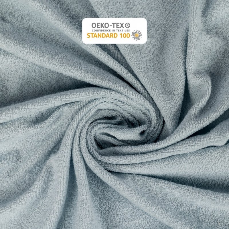 Prześcieradło Frotte z Gumką 140X200 Gruba Bawełna 200g Bok 30 cm popielaty