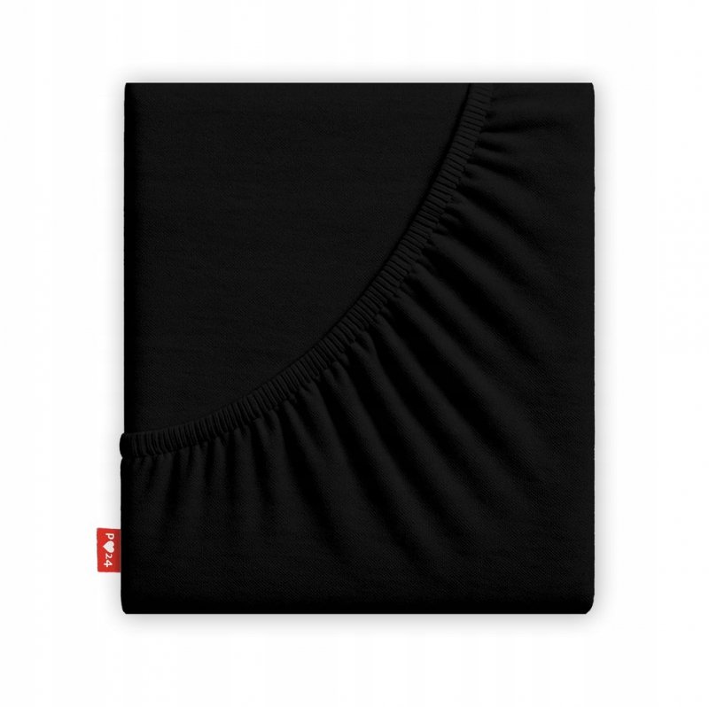 Prześcieradło 140x200 z Gumką GRUBA Bawełna Premium Bok 30 cm Czarny