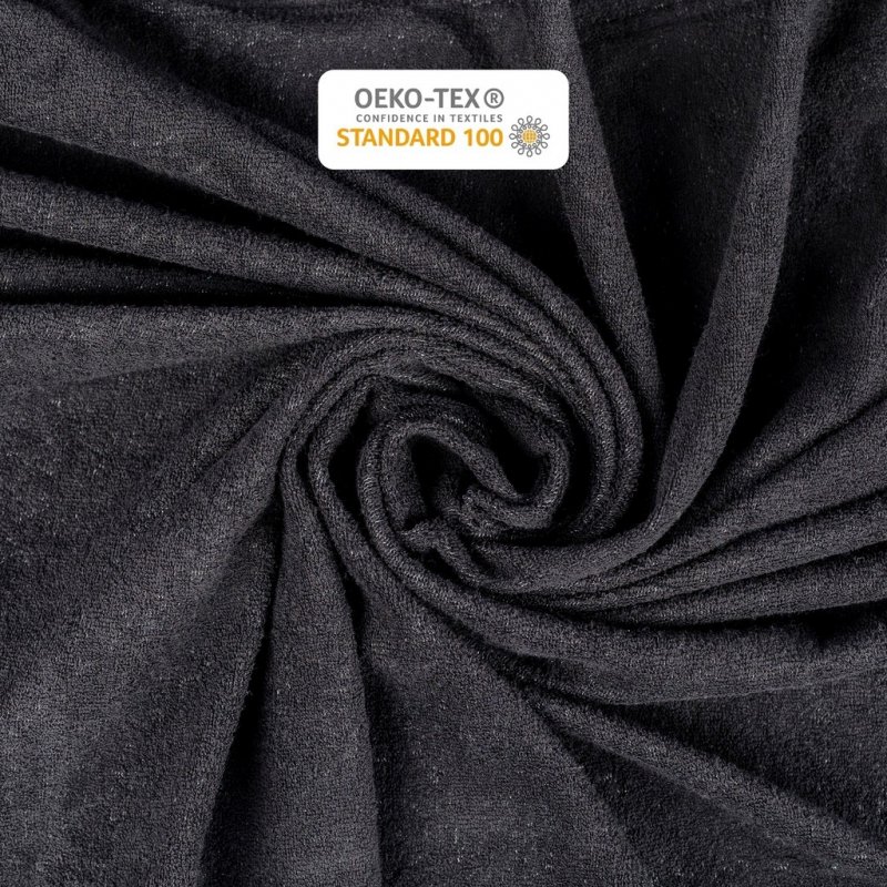 Prześcieradło Frotte z Gumką 80x200 Gruba Bawełna 200g Bok 30 cm czarny